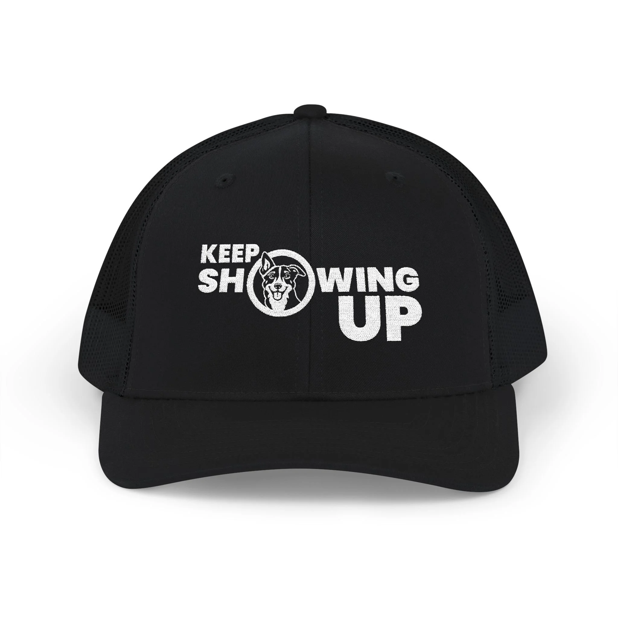 Keep Showing Up Snapback Trucker Cap