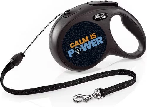 Flexi Retractable Leash with High-Vis Message
