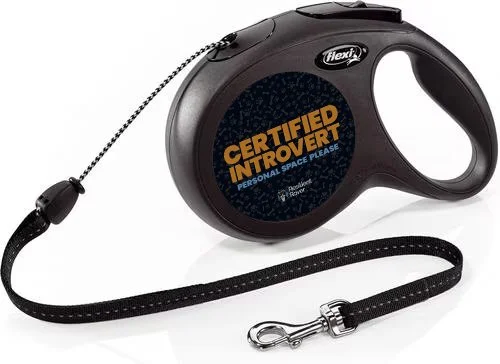Flexi Retractable Leash with High-Vis Message