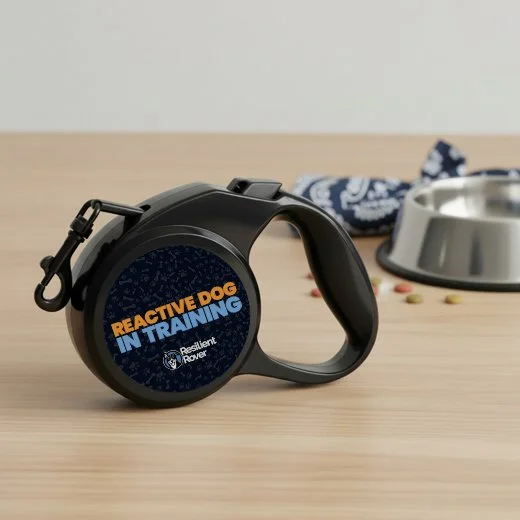 “Reactive Dog In Training” Retractable Leash