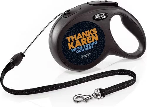 Flexi Retractable Leash with High-Vis Message