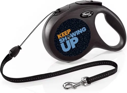Flexi Retractable Leash with High-Vis Message