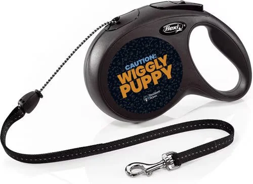 Flexi Retractable Leash with High-Vis Message