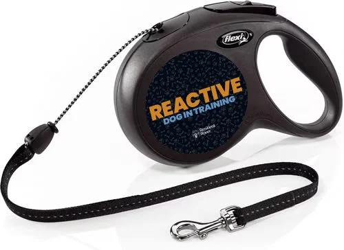 Flexi Retractable Leash with High-Vis Message