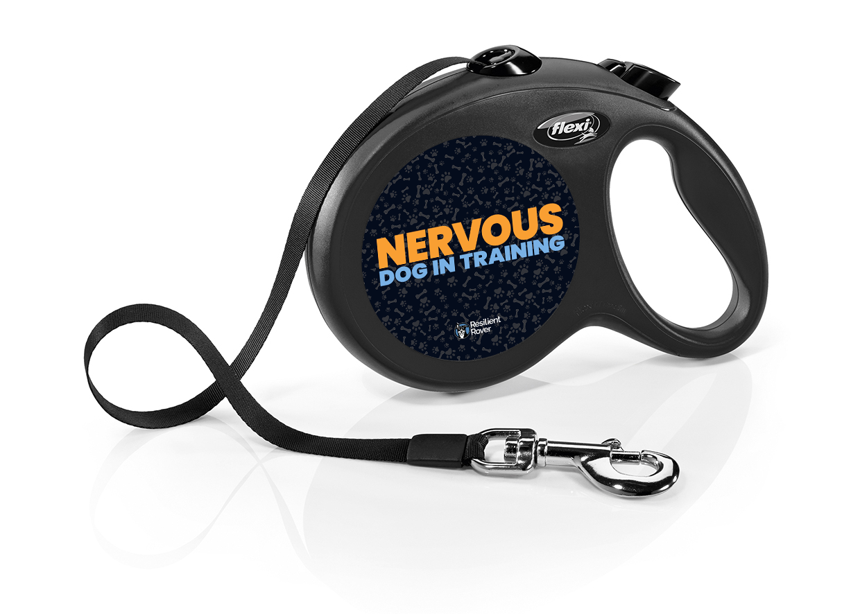 Flexi Retractable Leash with High-Vis Message