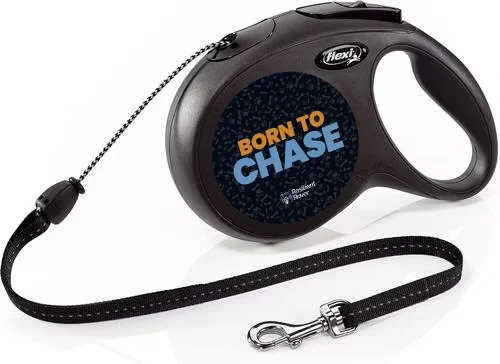 Flexi Retractable Leash with High-Vis Message