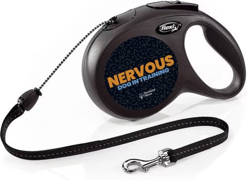 Flexi Retractable Leash with High-Vis Message