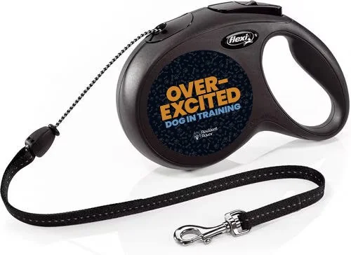 Flexi Retractable Leash with High-Vis Message