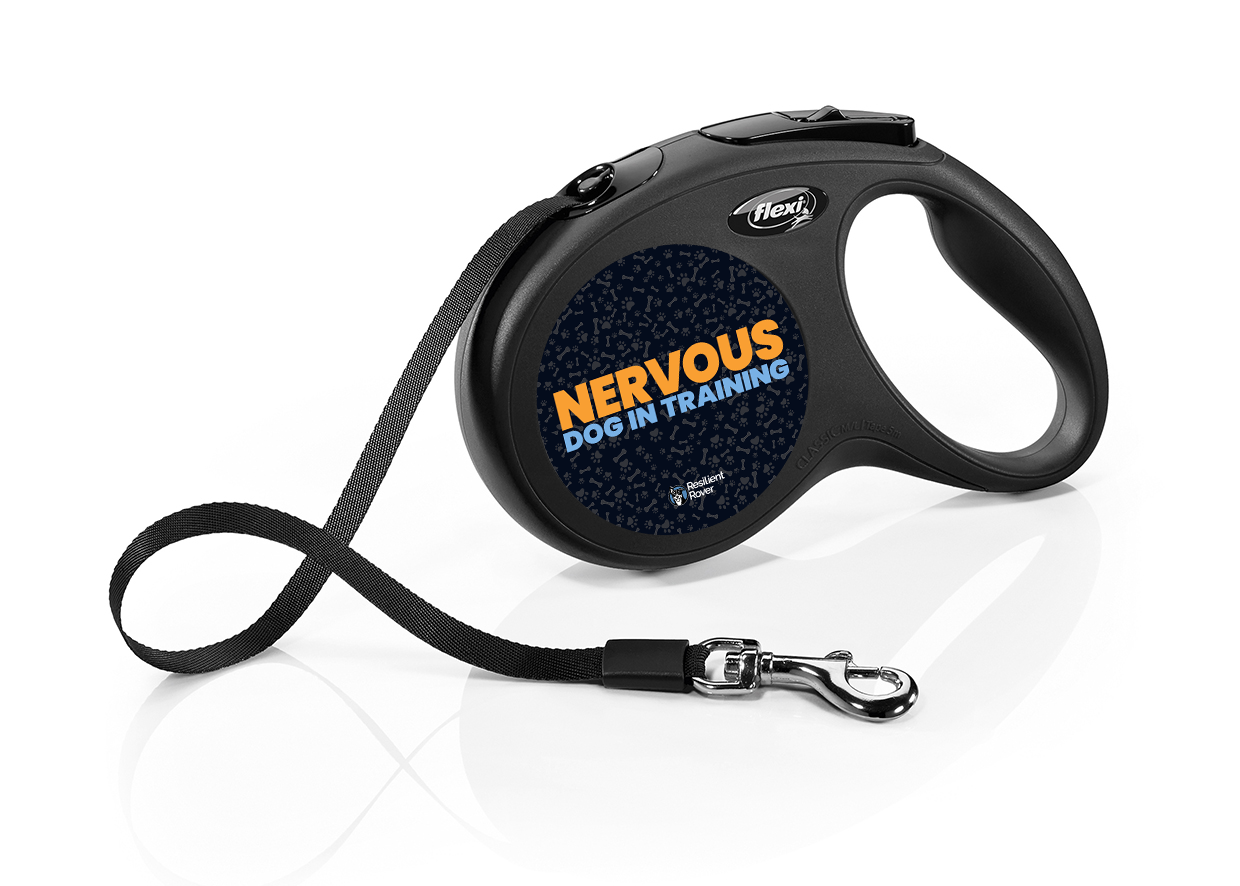 Flexi Retractable Leash with High-Vis Message