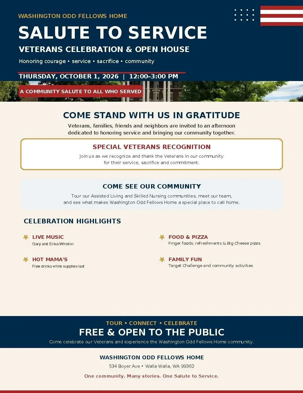 WOFH Salute to Service Open House