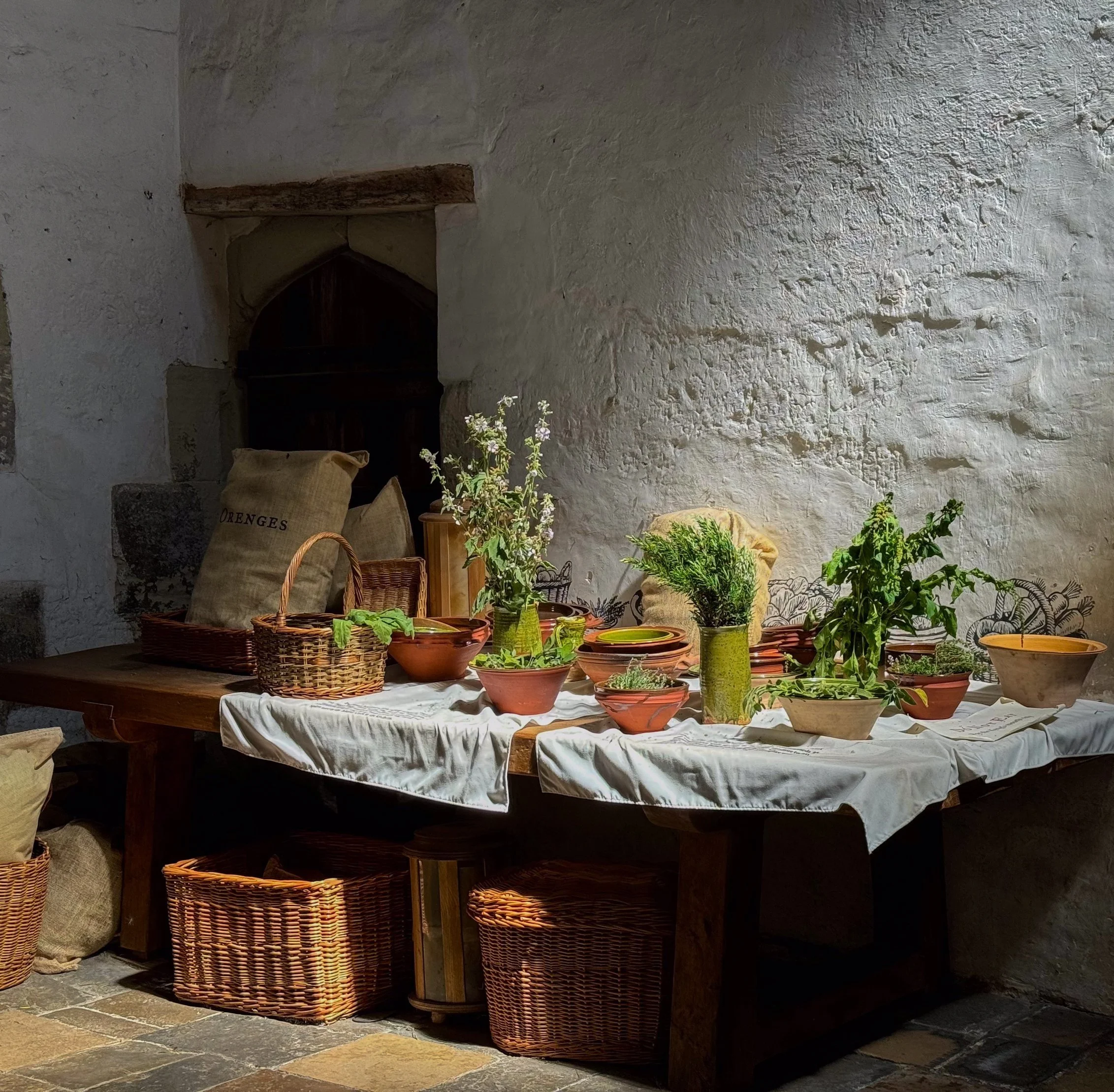 Kitchens at Hampton Court Palace, Molesey, England