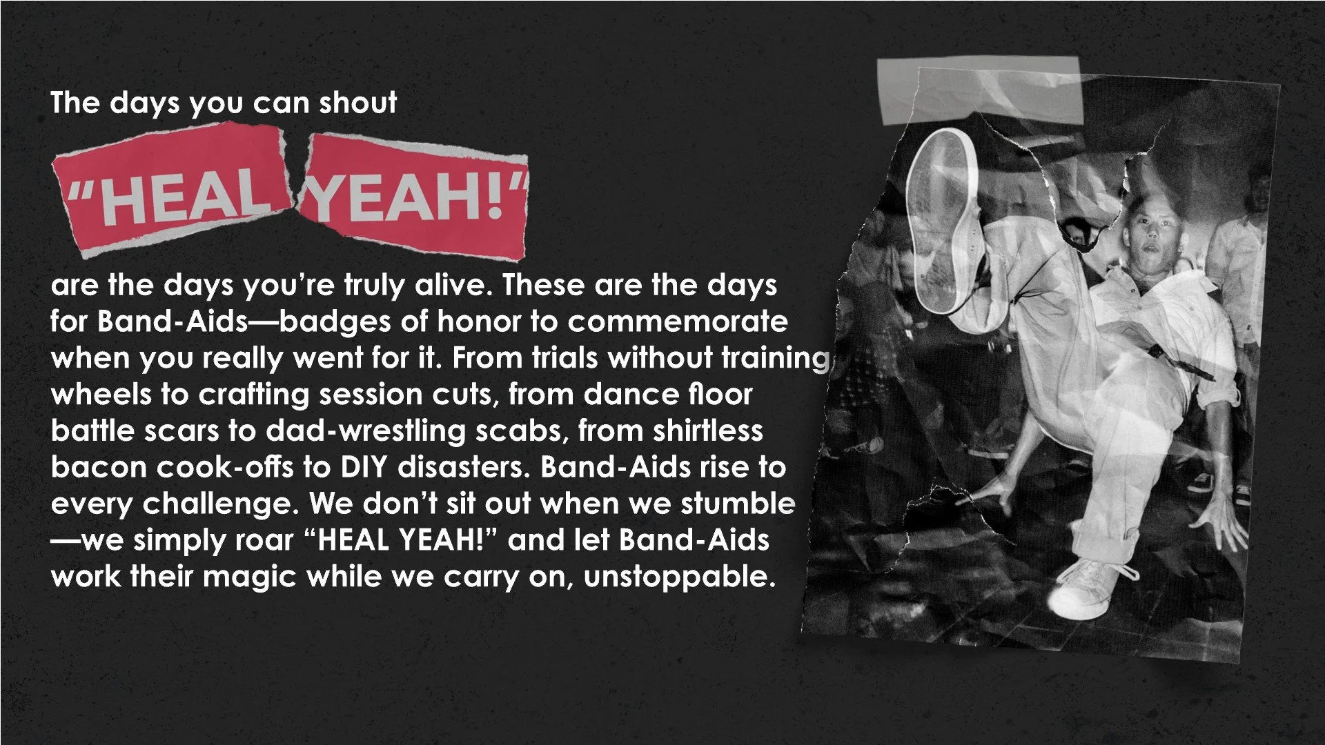 Band-Aid Heal Yeah campaign idea board