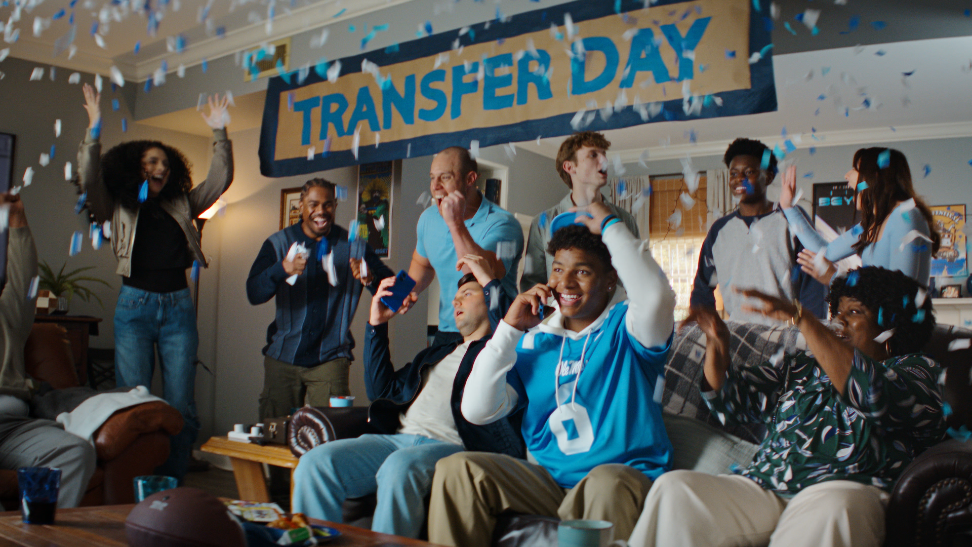 Trinidad Chambliss celebrates on Transfer Day