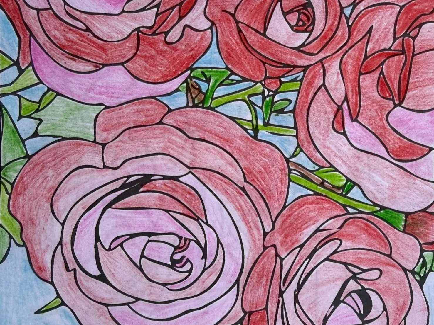 Name of coloring page and who colored it 