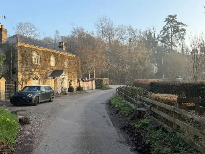 Tucking Mill hamlet in the Midford Valley, Somerset, near Bath