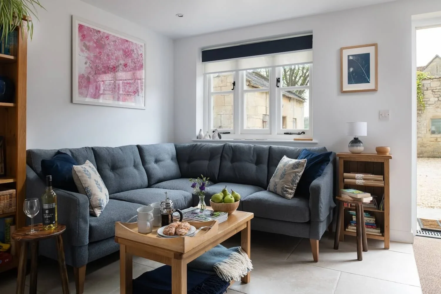 Comfy corner sofa in the sitting area