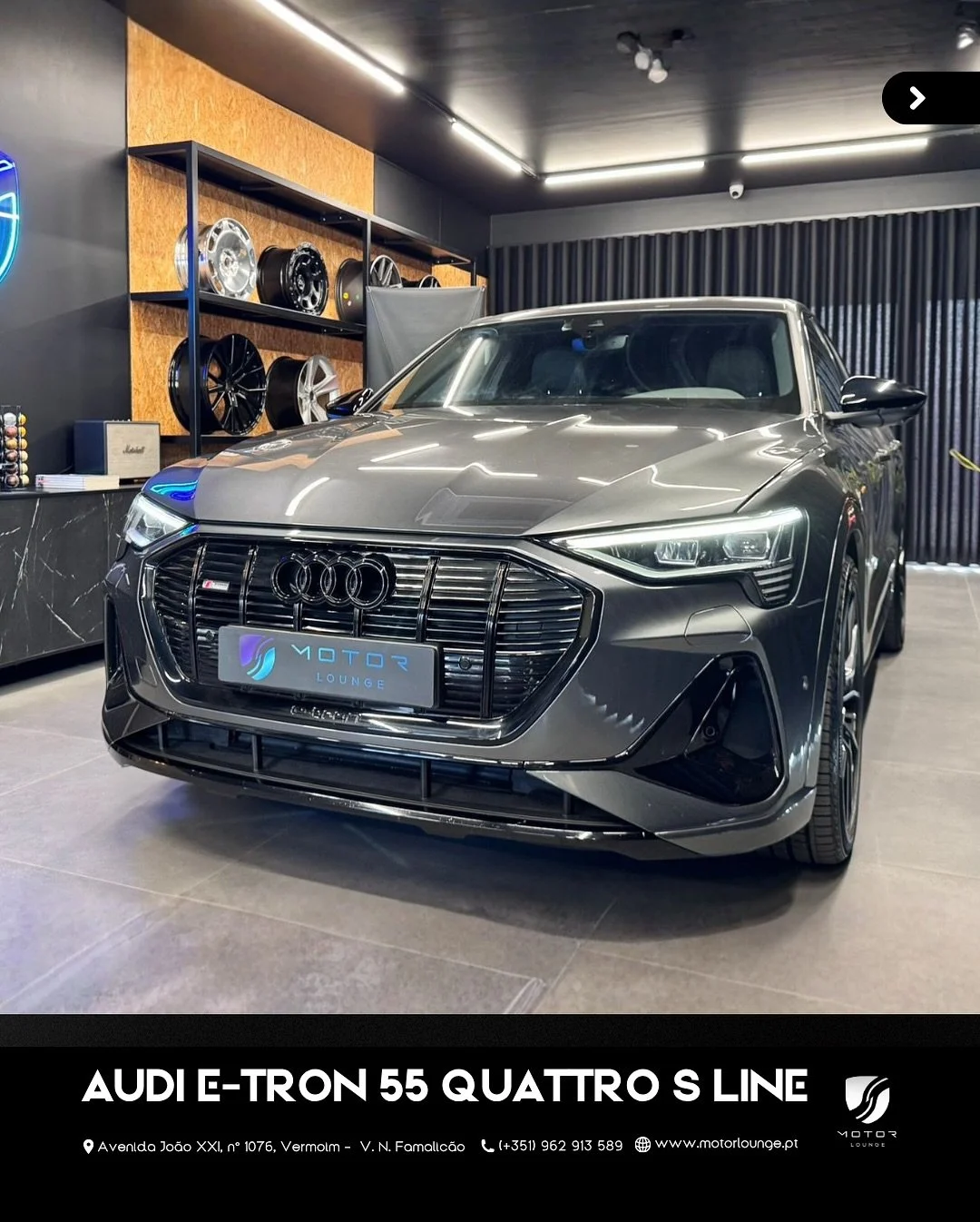 ✅ Audi e-tron 55 Quattro S line

🛣️ 54000km
⚙️ 408cv
📆 2021

💰 43800&euro; 

Possibilidade de financiamento✅

Contacte-nos para mais informa&ccedil;&otilde;es 

📲 962 913 589

📍Avenida Jo&atilde;o XXI, n&ordm; 1076, Vermoim &ndash; V.N. Famalic&