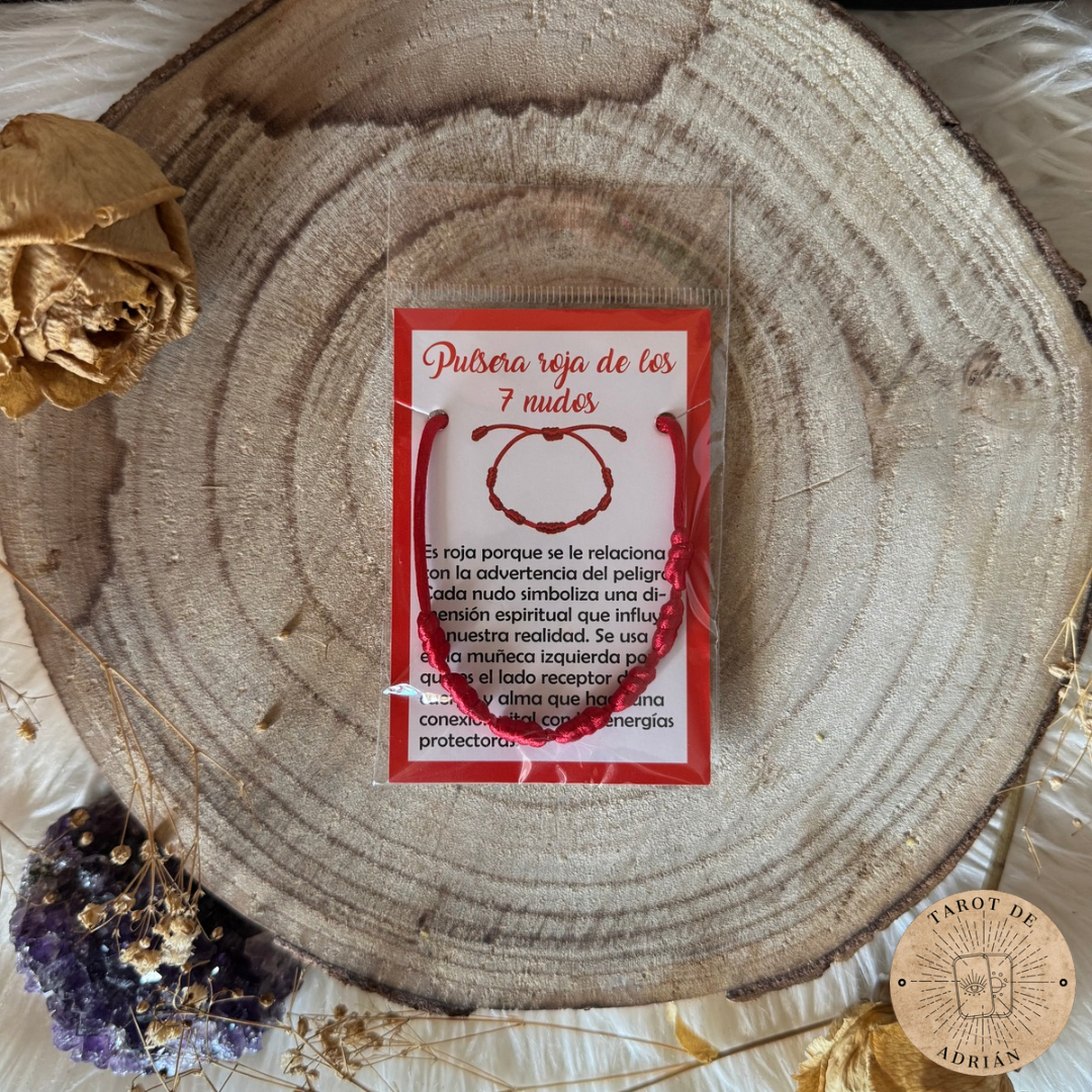 Pulsera 7 Nudos Roja