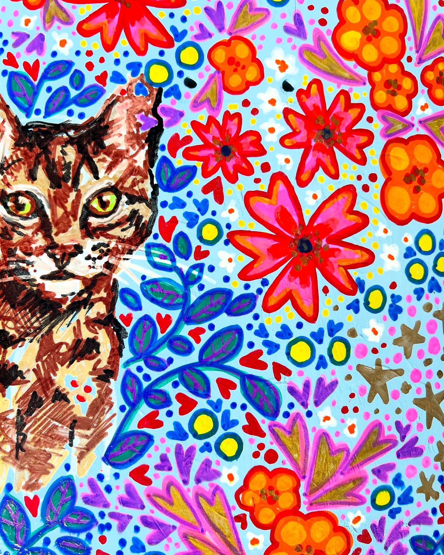 A gift for my friend :) 
We all need bright colored flowers and sunshine this year.