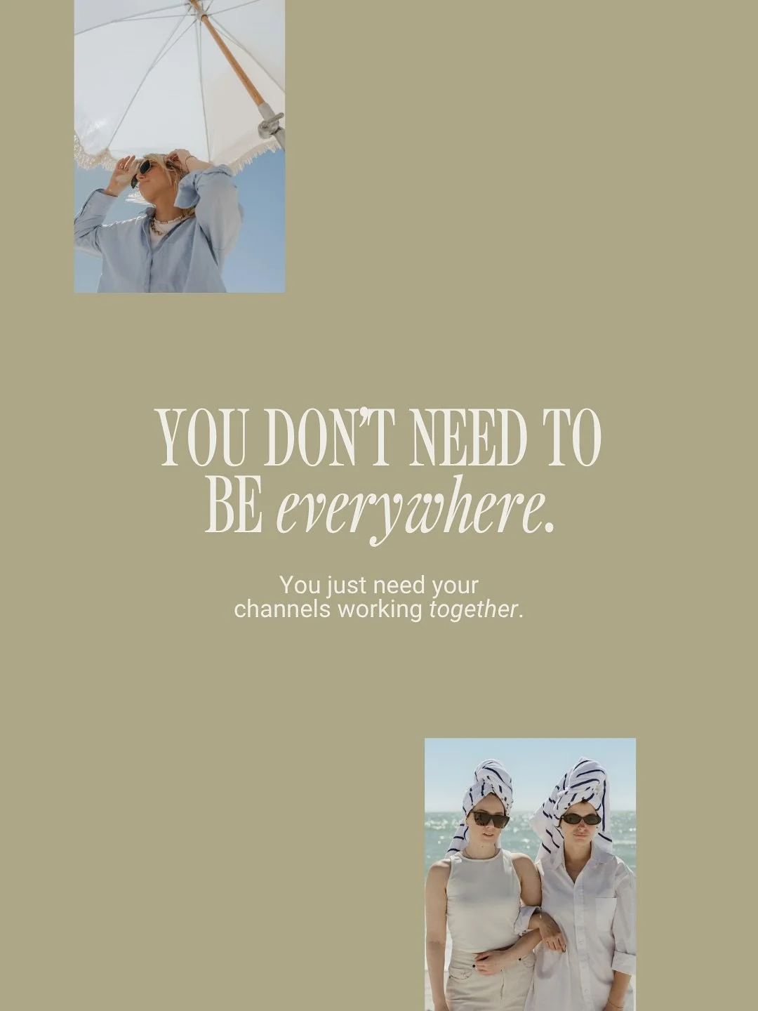 Trying to do it all? Here&rsquo;s why that&rsquo;s killing your growth.

Marketing overwhelms when every channel fights for attention instead of working together. Your message is scattered, your audience tunes out, and your efforts lose their impact.