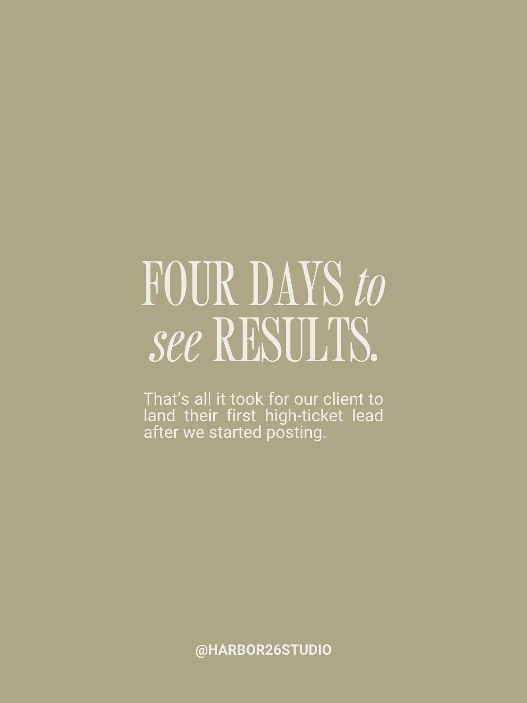 Four days in. One high‑ticket lead (thousands of dollars).

Not because we changed everything when we took over our client&rsquo;s accounts, but because we listened first.

We mapped where their audience was already tuned in, joined the right convers