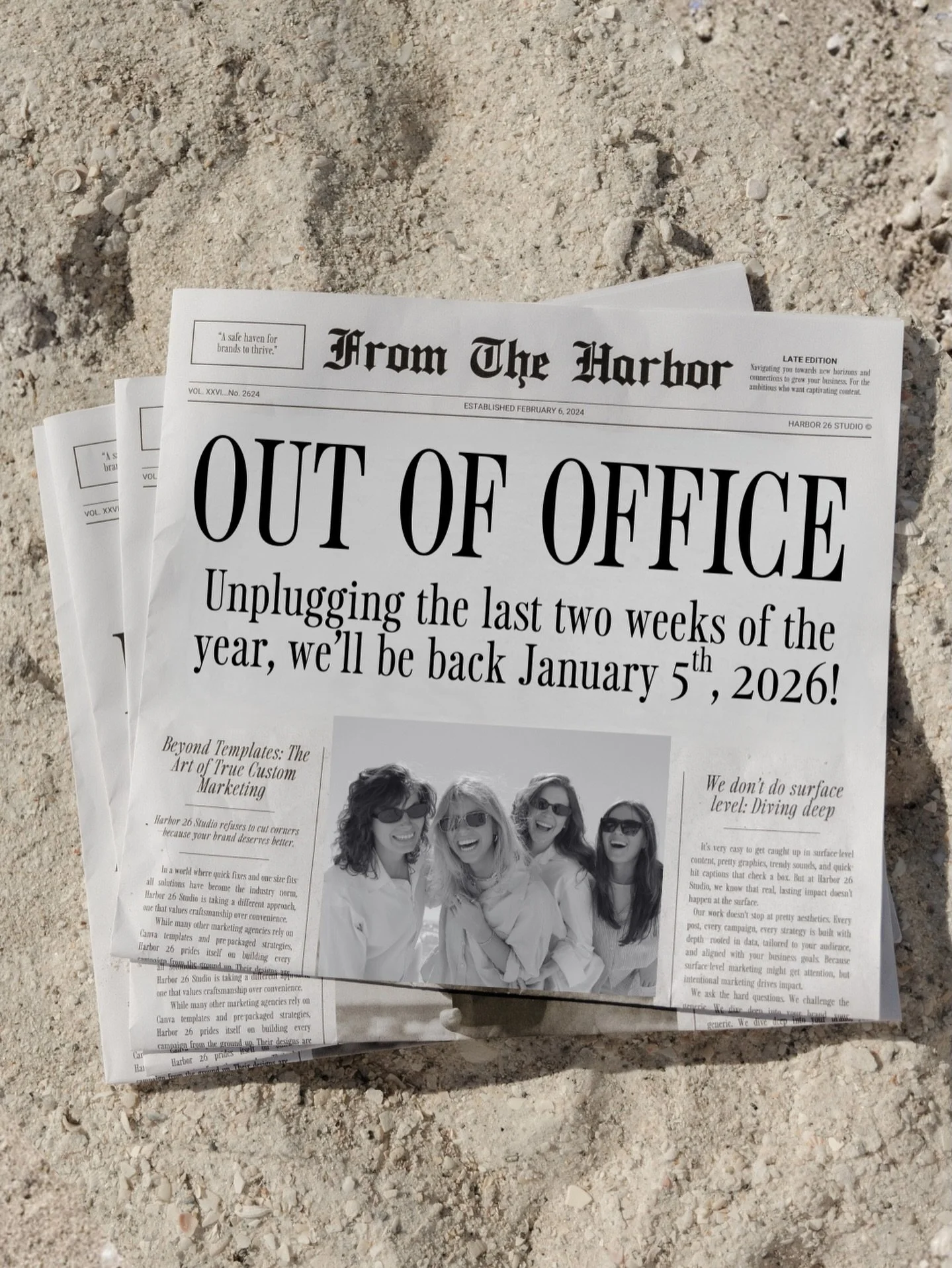 Thanks to doubling up on client batches, planning ahead, and having systems that actually work, we&rsquo;re able to take the last two weeks of the year completely off!

Posts and engagement are still rolling, but our team is fully out of office (no m