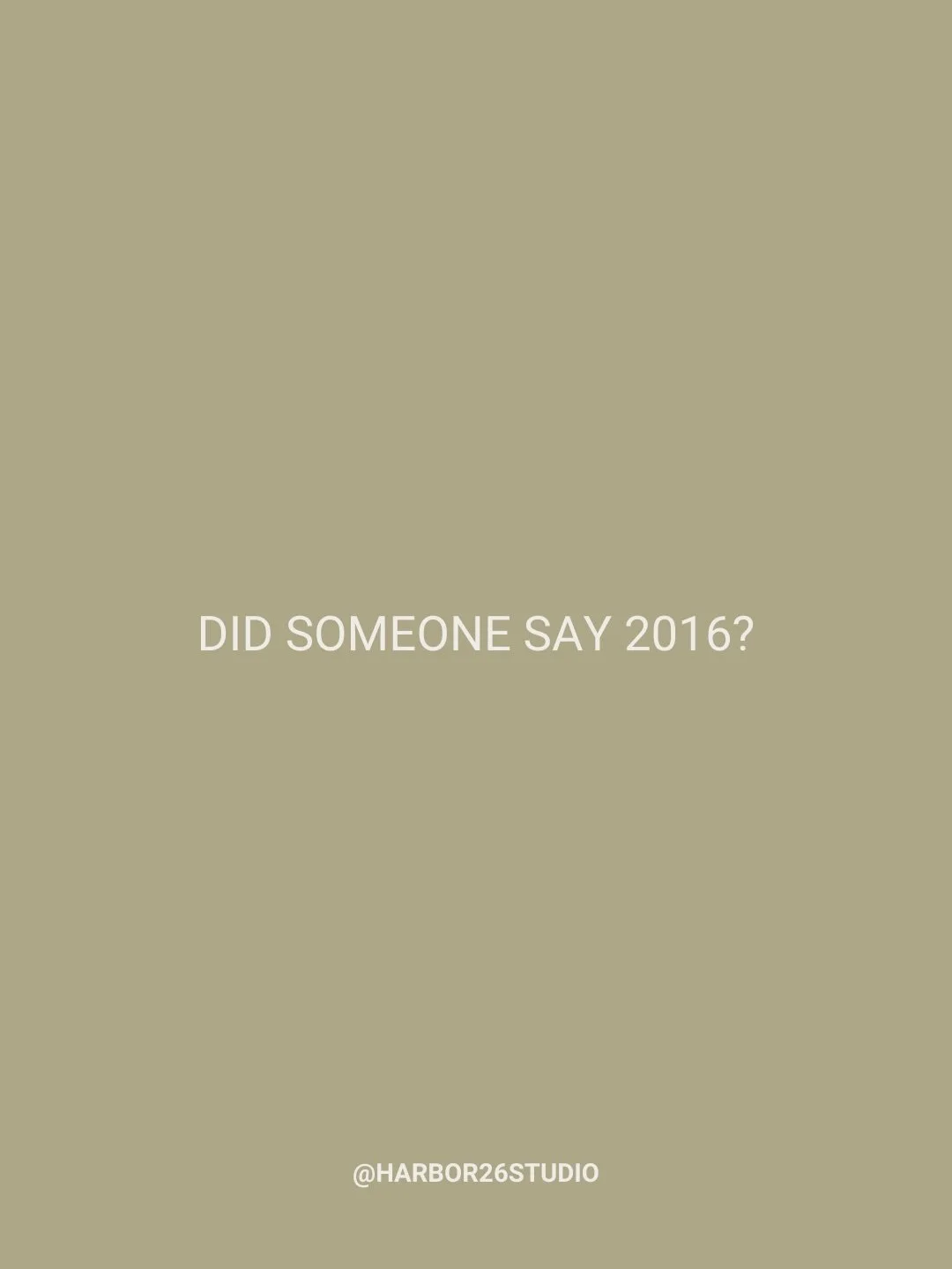 Was 2016 foreshadowing Harbor 26 Studio&rsquo;s existence? 😎

In 2016:

▫️ I opened Adobe for the first time
▫️ Started freelancing with brand design
▫️ Added a marketing degree
▫️ Started a travel blog (who didn&rsquo;t?)
▫️ Remained faithful to th