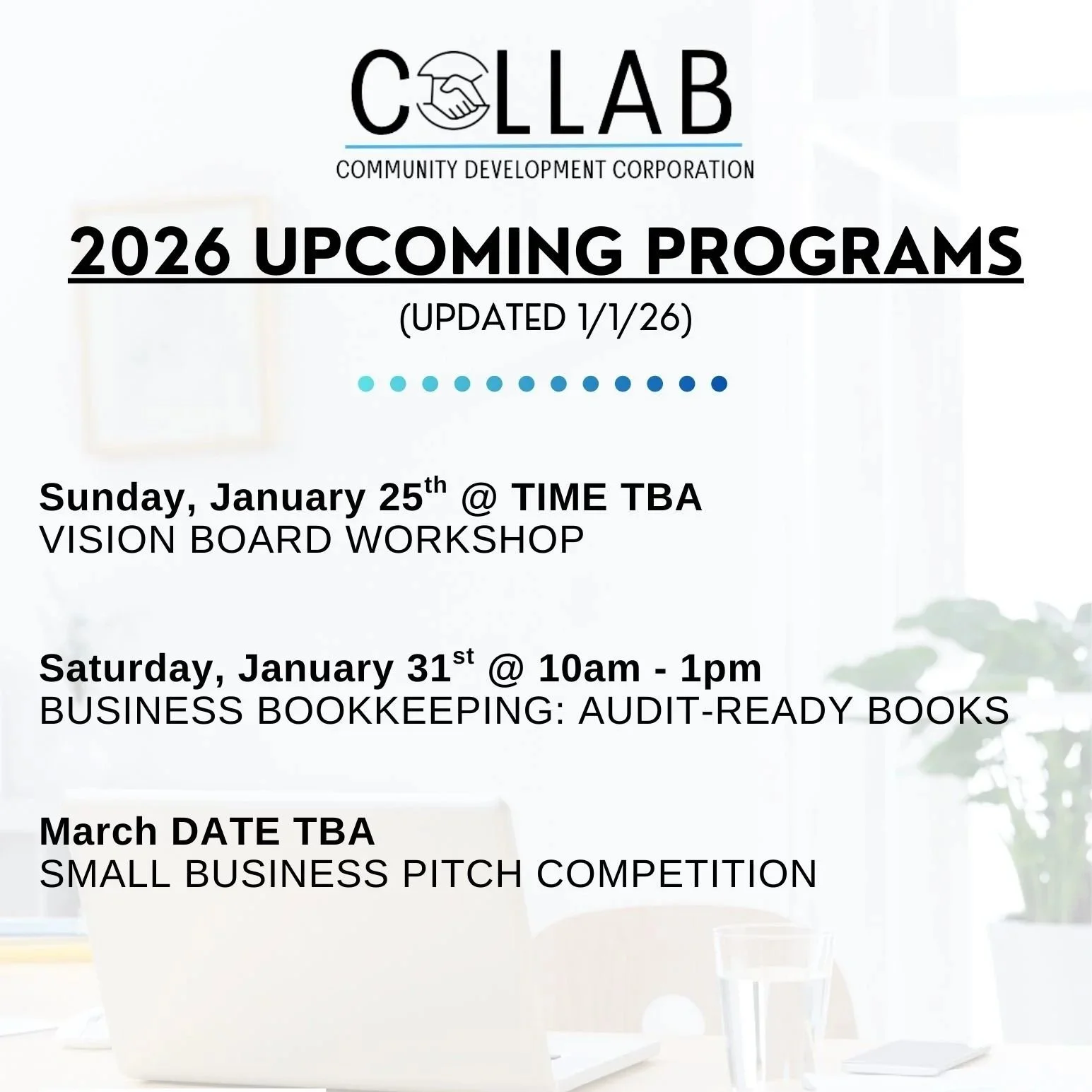 2026 UPCOMING PROGRAMS