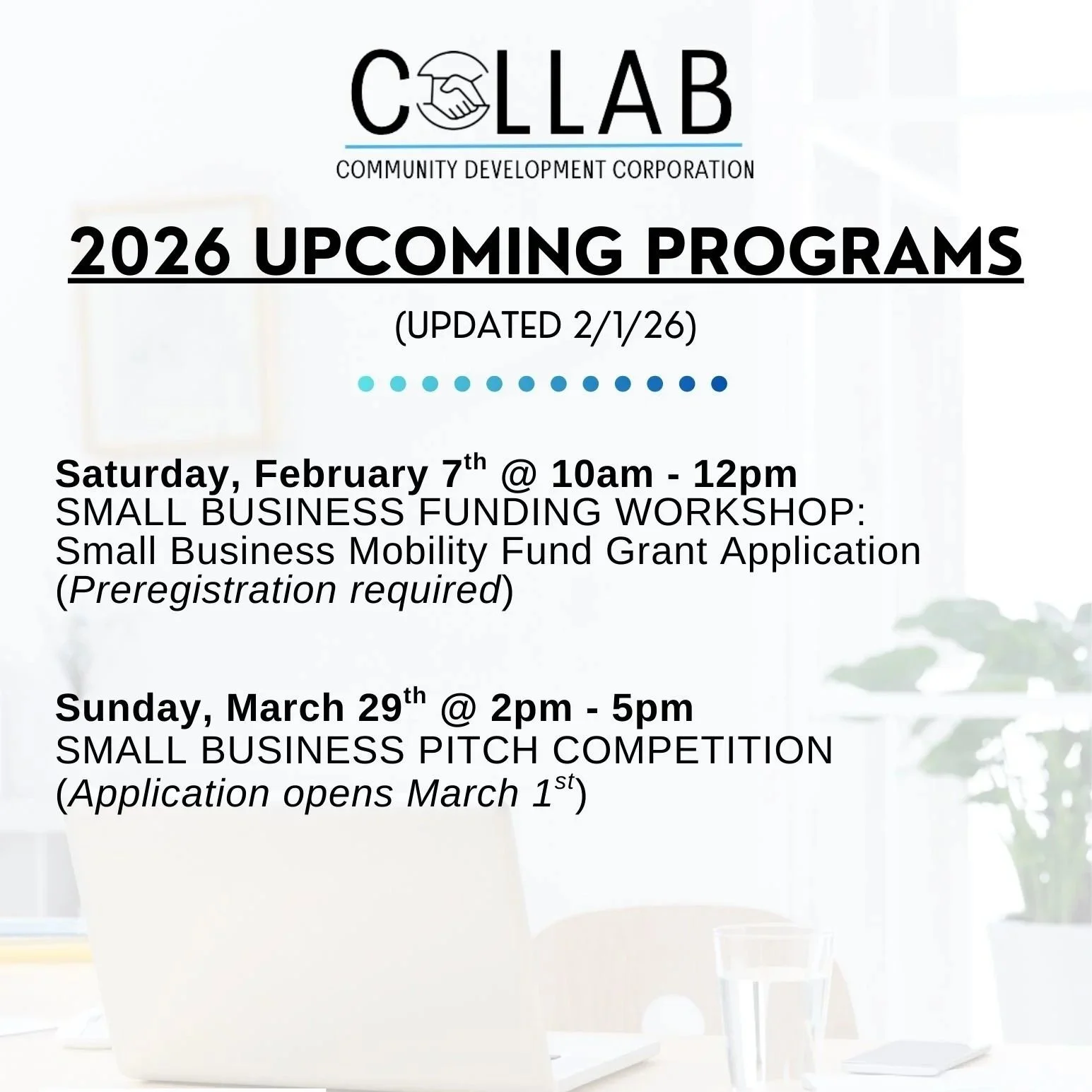 2026 UPCOMING PROGRAMS