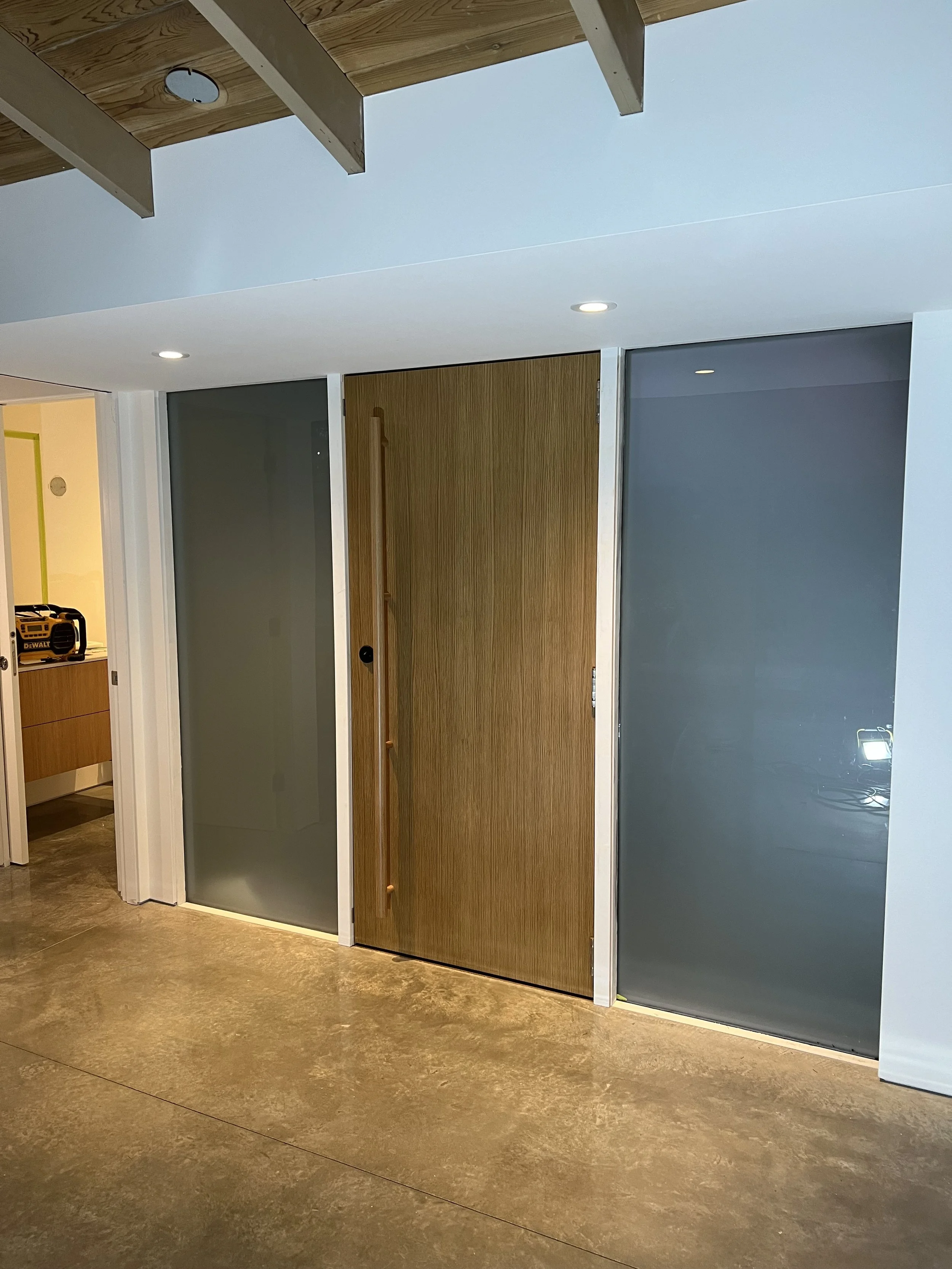 Fine Custom Home Finishing Carpentry Services
- Custom door install and custom sidelights