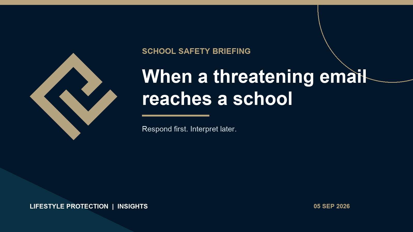 When a threatening email reaches a school: respond first, interpret later