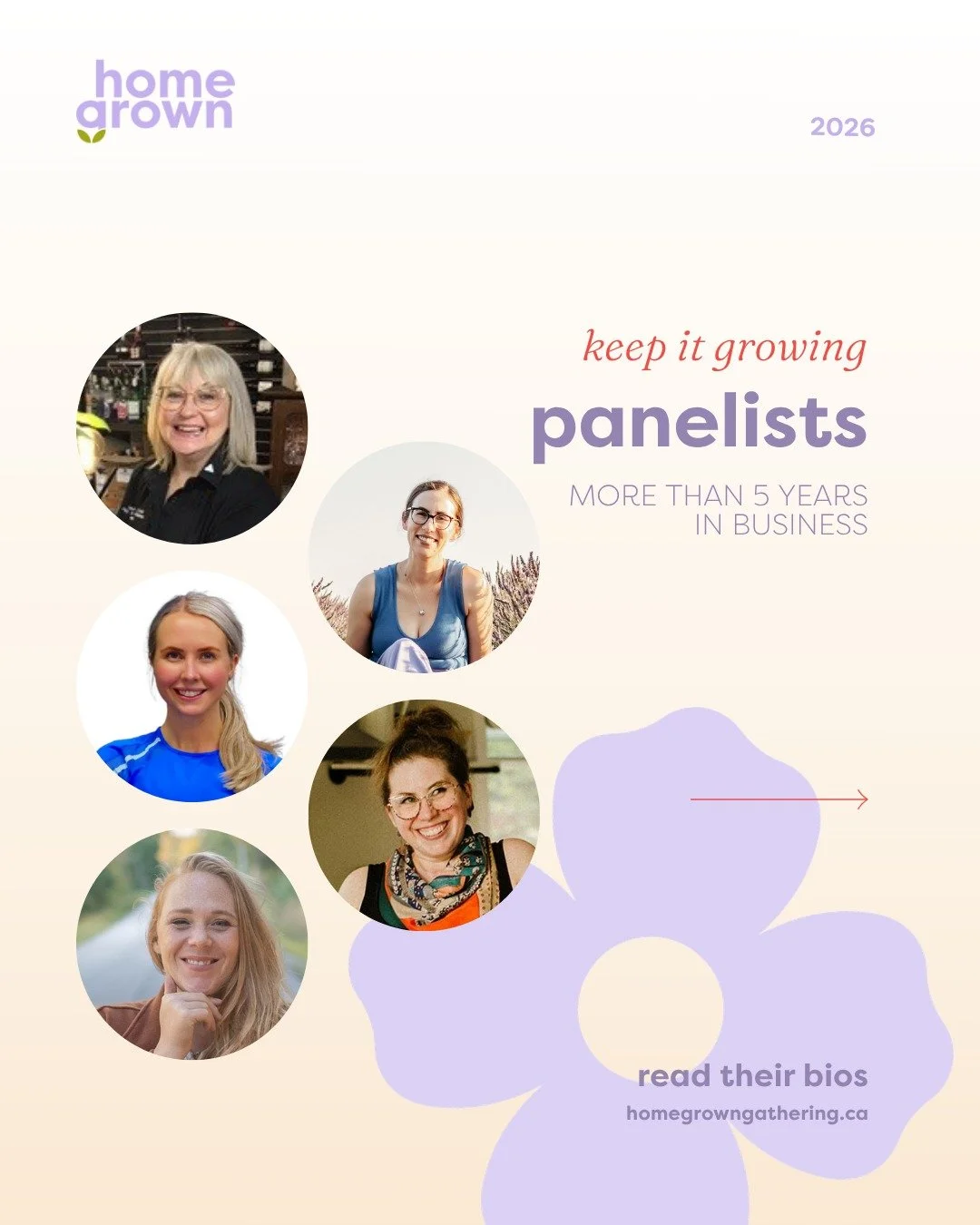 An incredible 58 speaker applied to speak at this year's event. With just 22 spots available, it was PAINFUL 😭 to make selections. Every woman at Homegrown deserves the opportunity to share their story.

This year's speaker lineup has such a beautif