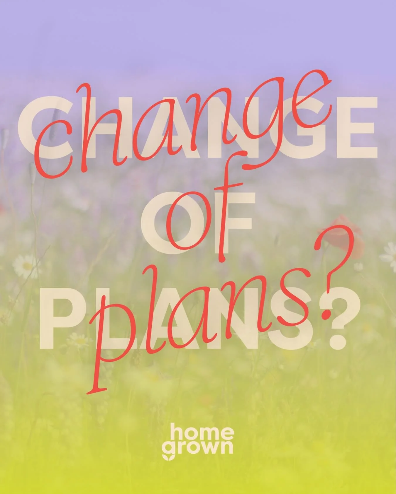 🌼 PRE-EVENT PREP 🌼

Change of plans? It happens.

We know taking a whole day away from your biz is a BIG deal, so if your schedule has changed or you have other priorities that need your time, Homegrown has a waitlist of local business owners who w