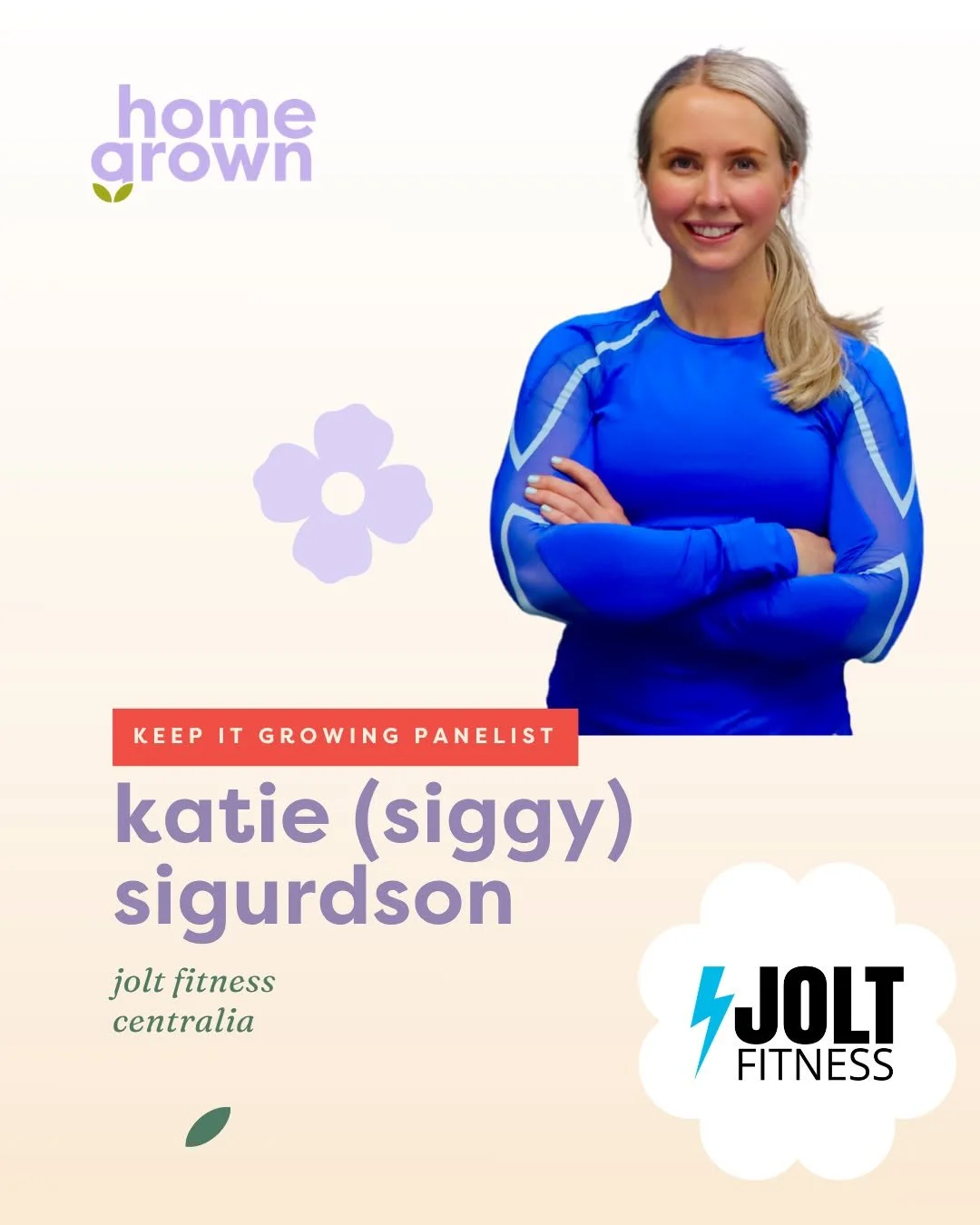 ✿ MEET THE PANELIST ✿

Katie Sigurdson (known as Siggy at the gym) is the owner of Jolt Fitness (@joltfitness ), a mission-driven functional fitness gym providing private, group and nutrition training services rooted in Exeter, Ontario.

With over a 