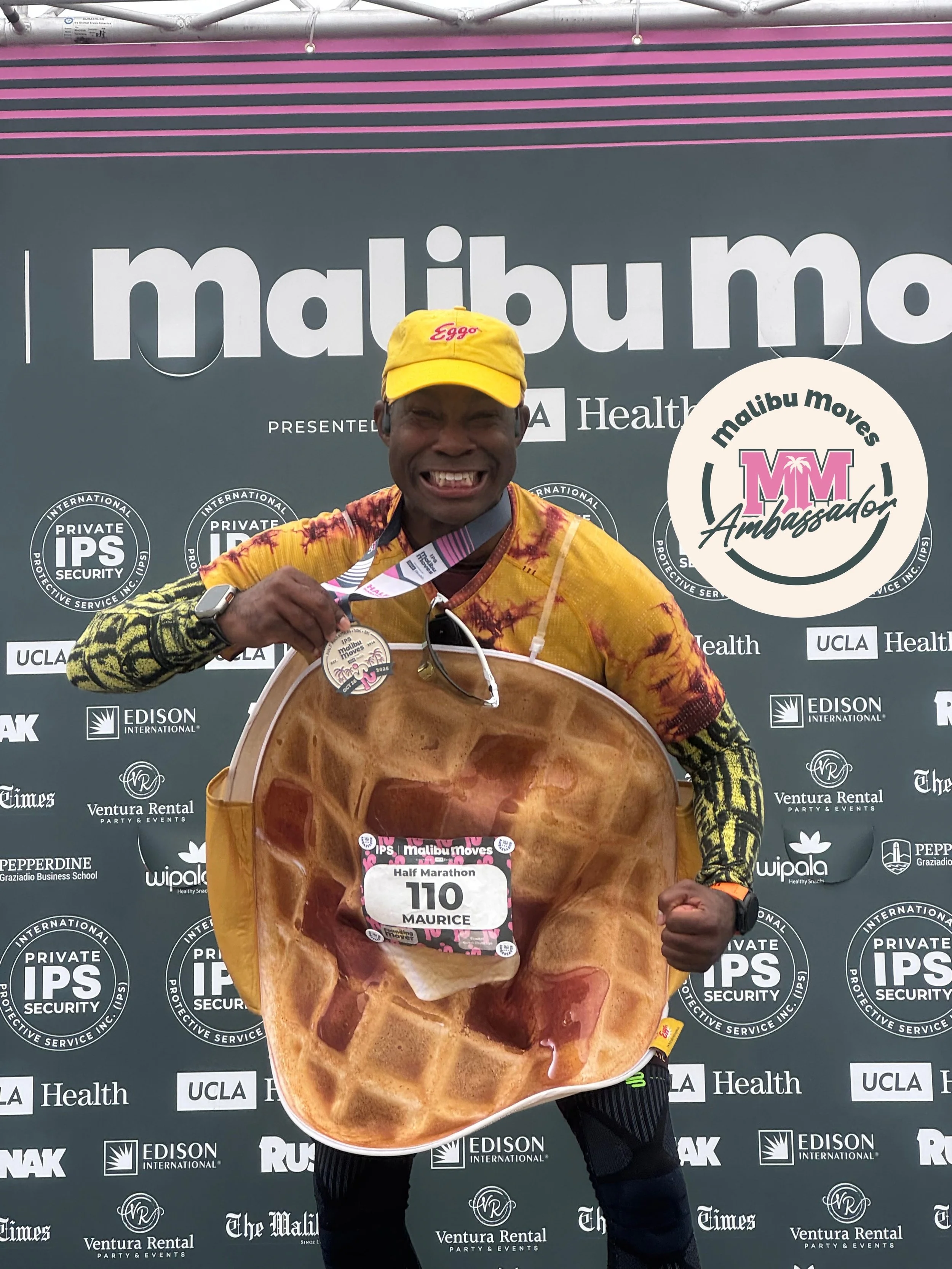 Moe is excited to run the Malibu Moves half marathon with all the runners