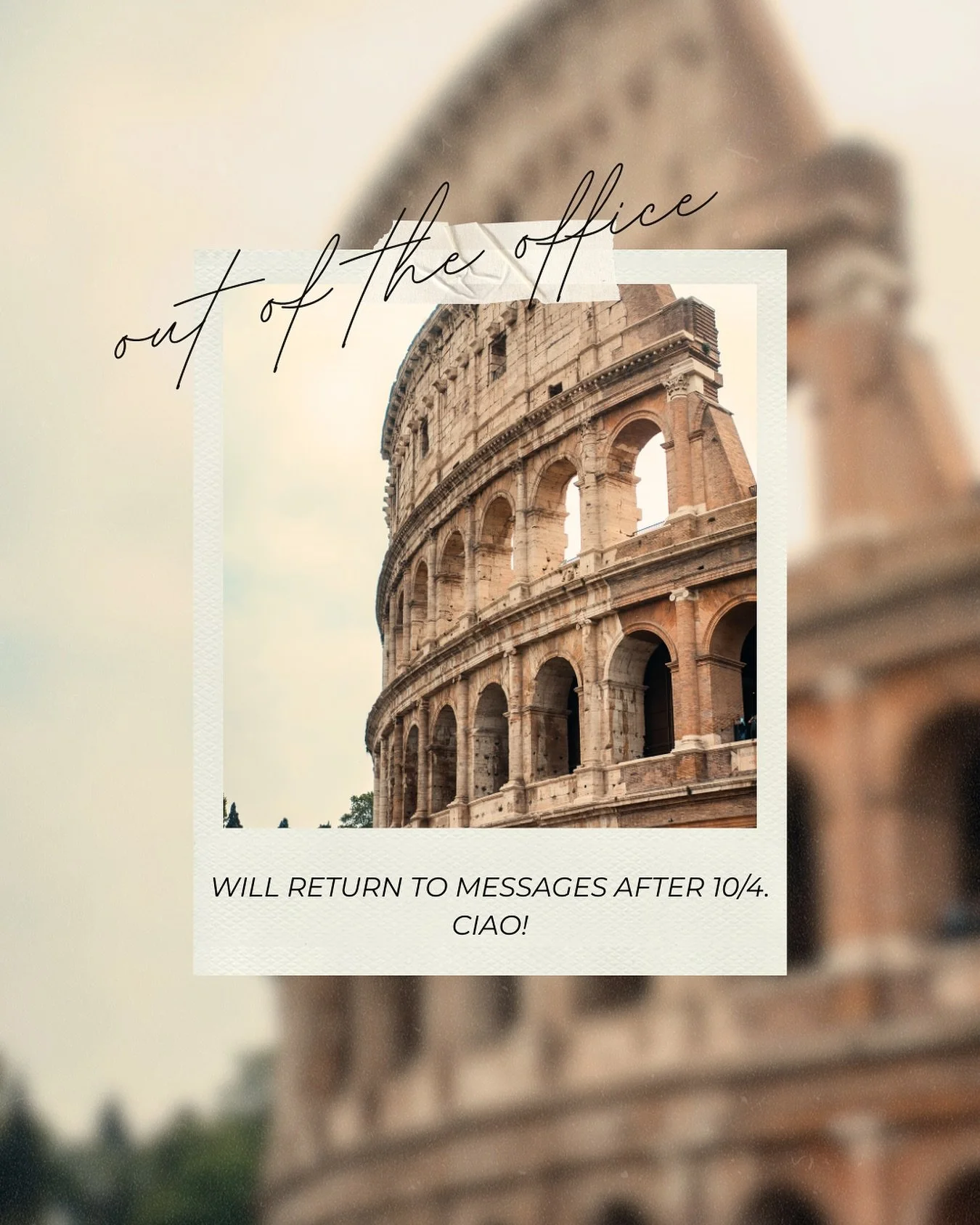 Off to our much awaited honeymoon 🤍 Will return to the office and messages after 10/4. Thanks for your patience! ✈️🇮🇹