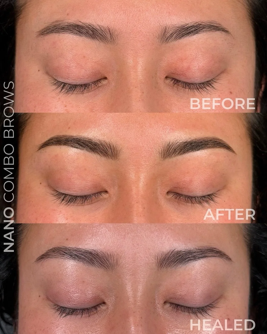 &bull; Trust the process &bull;

These are HEALED results for a NANO COMBO brow. I would say these are great NATURAL healed results. When you can tell there&rsquo;s a difference when you see a side by side or brush through your brows to see the spars