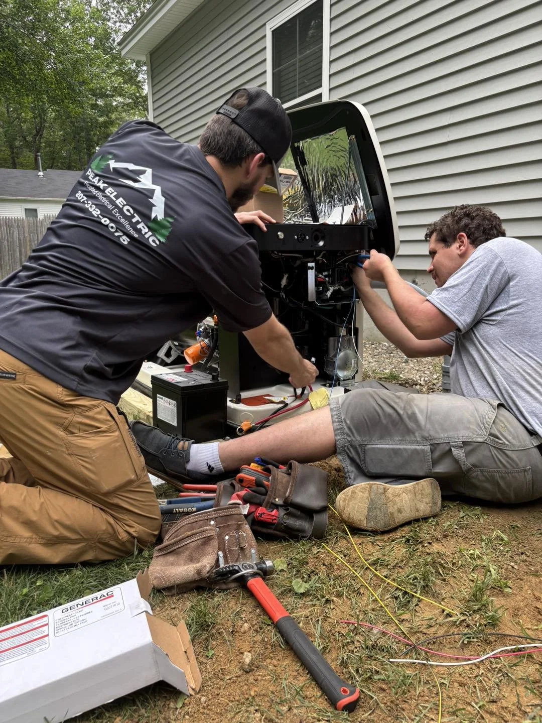 Generac whole home generator new install done right Peak Electric Windham Maine.jpg