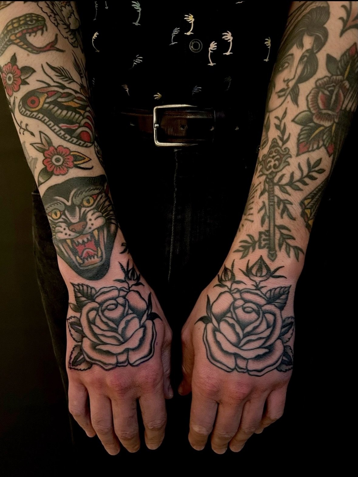 Traditional black and grey one shot tattoos by @pauldobleman 
Paul is available by appointment&mdash;email pauldobleman@gmail.com to book in with him!