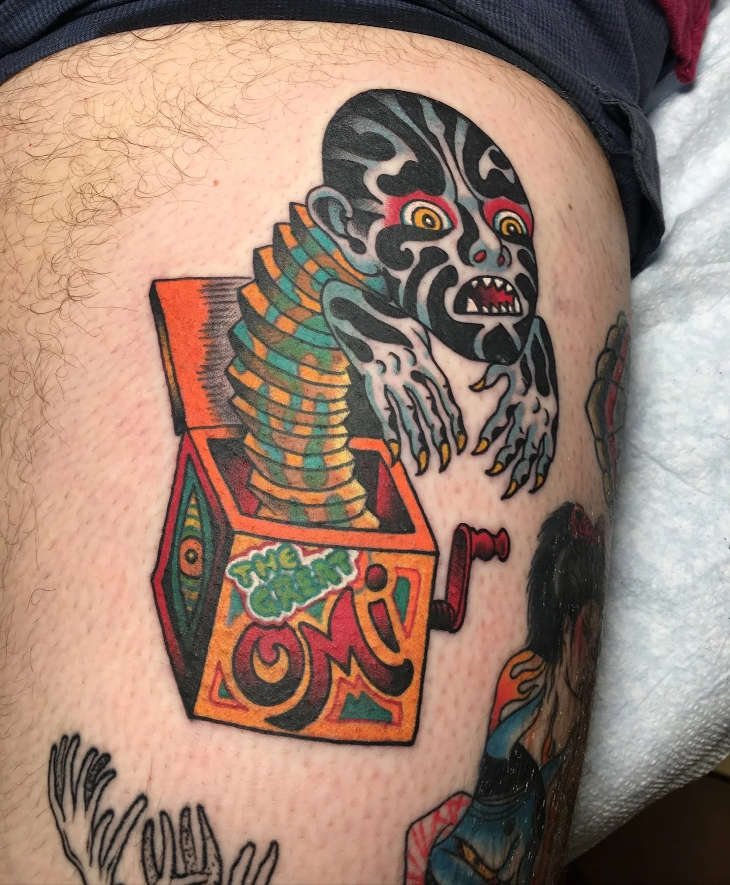 The Great Omi-in-the-box by @jeffrassier 
Jeff is in the shop 
THURSDAYS - SATURDAYS.
Email or call the shop to book with him! 
Link in bio.