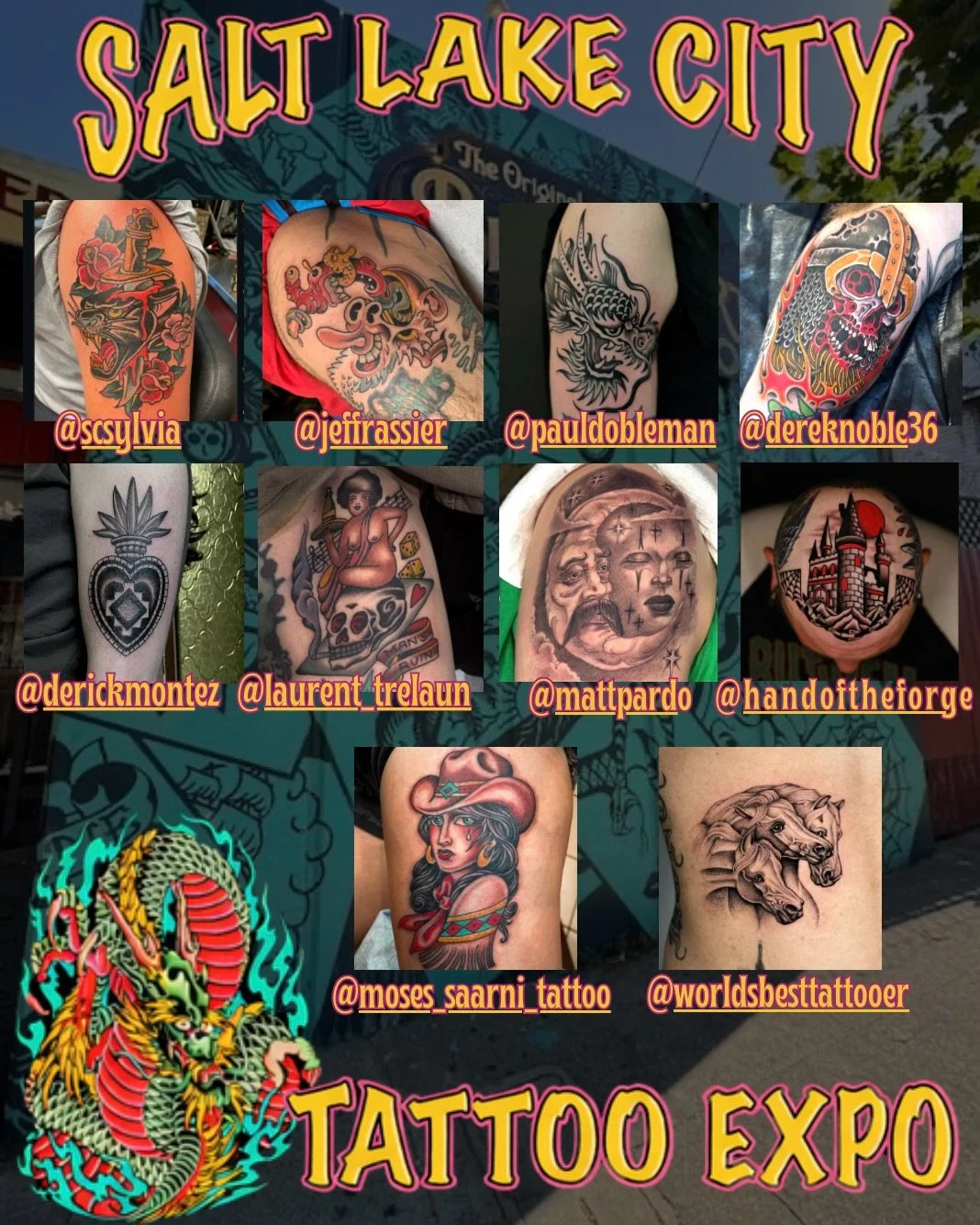 @blackhearttattoo will be at @slctattooexpo MARCH 6 - 8! We&rsquo;re rolling deep with 10 people from the shop + a few friends! Contact the tattooers individually to set something up with them.