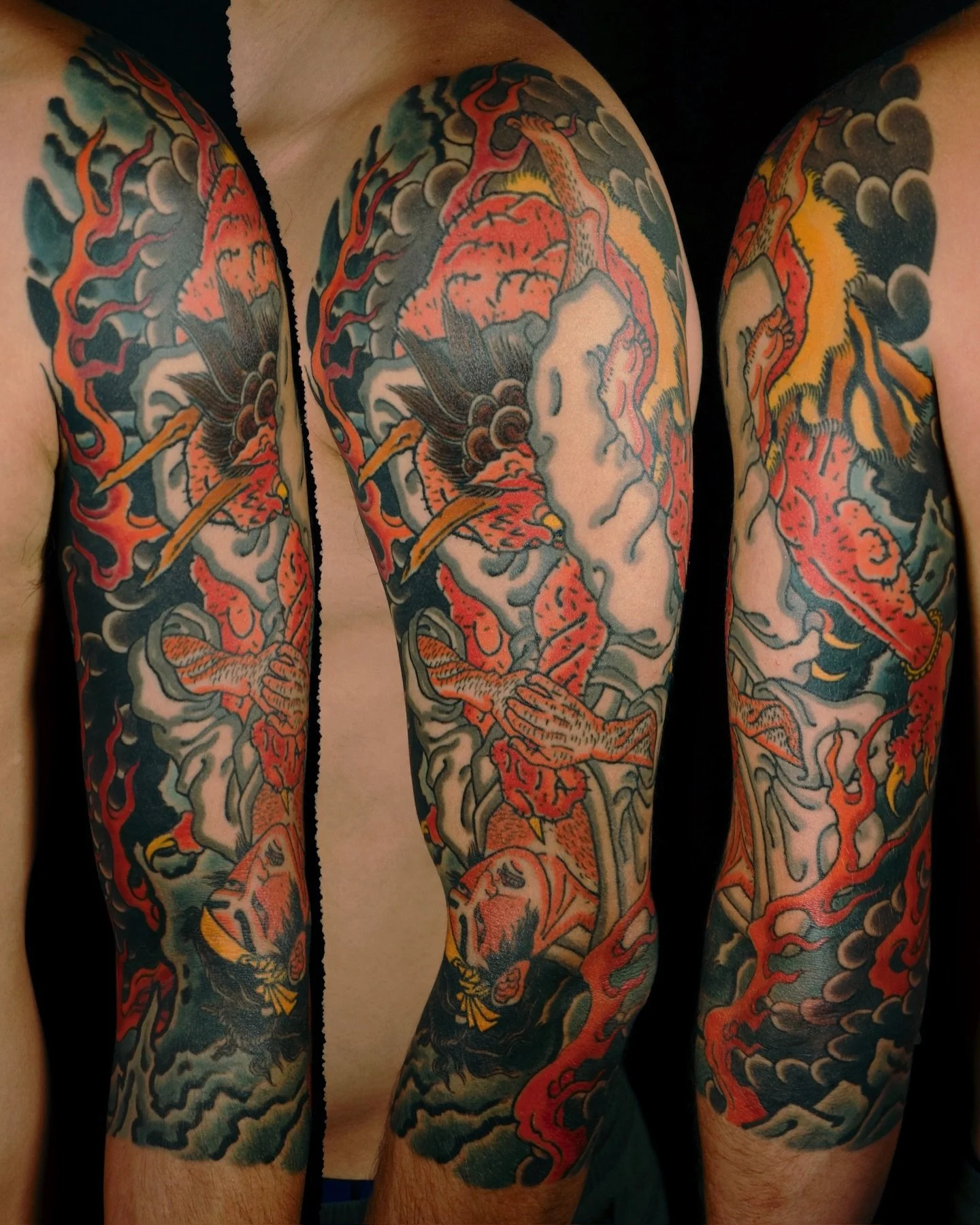 @kahlil_rintye is with us at Black Heart Tattoo on Tuesdays and Wednesdays and booking in with him is easy. Just go the link in our bio to request Kahlil and you&rsquo;re one step closer to beautiful tattoos like this one!