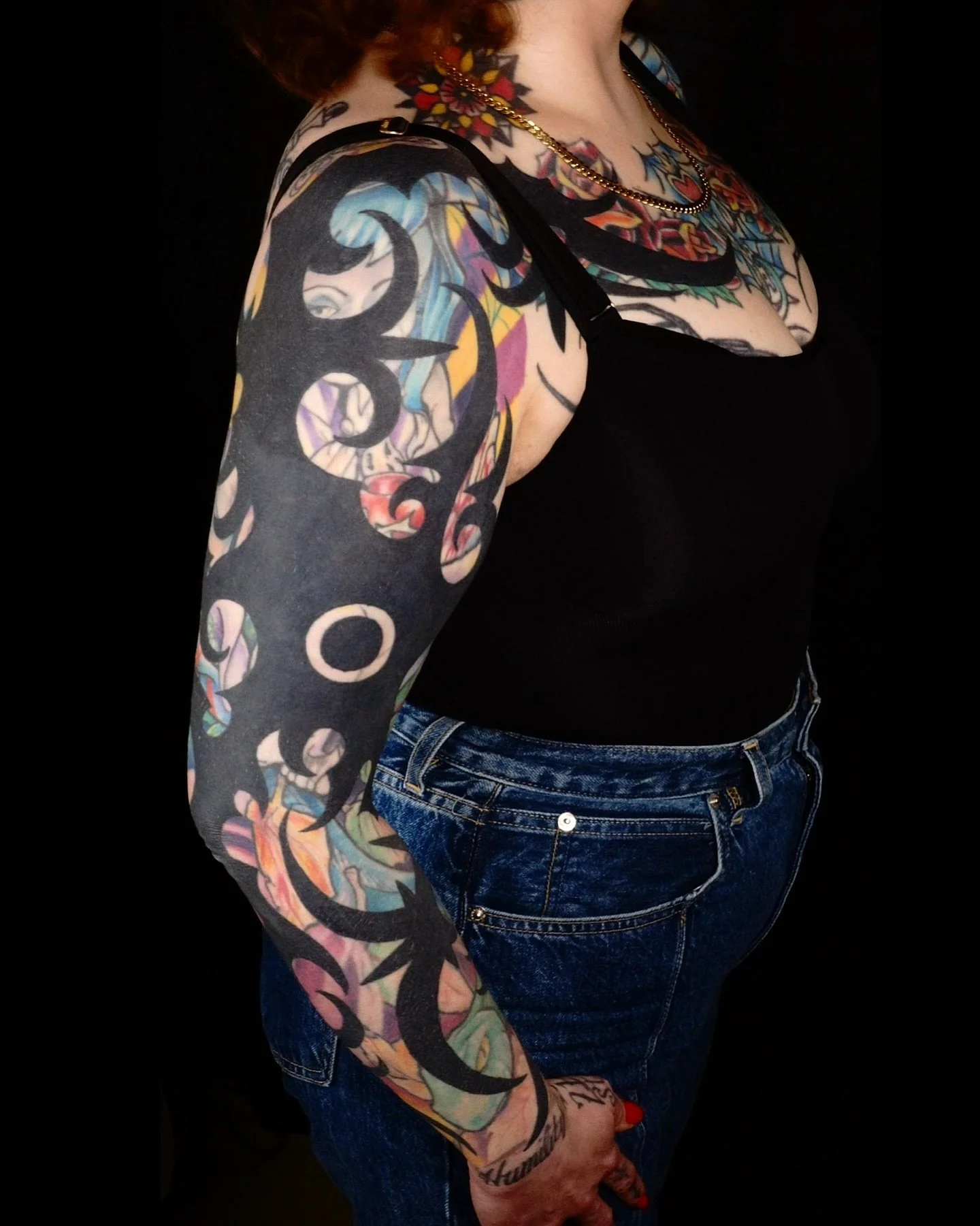 Super tough giant blastover by @kahlil_rintye ! Have a tattoo you&rsquo;ve outgrown or no longer love &mdash; tribal works awesome for a second layer, top coat, cover up! @kahlil_rintye is in the shop Tuesdays and Wednesdays. Book in with him through