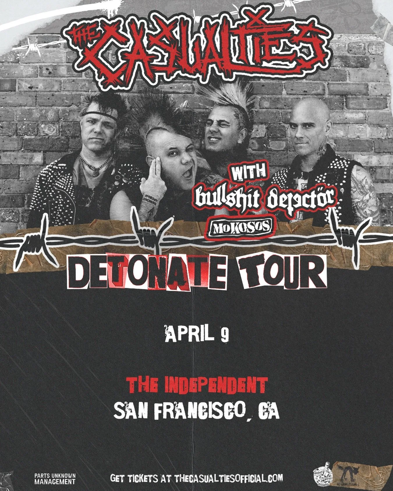 📣 Ticket Giveaway Alert! 📣

DETONATE TOUR &mdash; THE CASUALTIES
With :
Bullshit Detector
MOKOSOS
Thu, Apr 9
Doors: 7:30 pm | Show: 8:00 pm
21 and up

👉 To enter to win a pair of tickets:
❤️ Like this post
📲 Follow @blackhearttattoo and @theindep