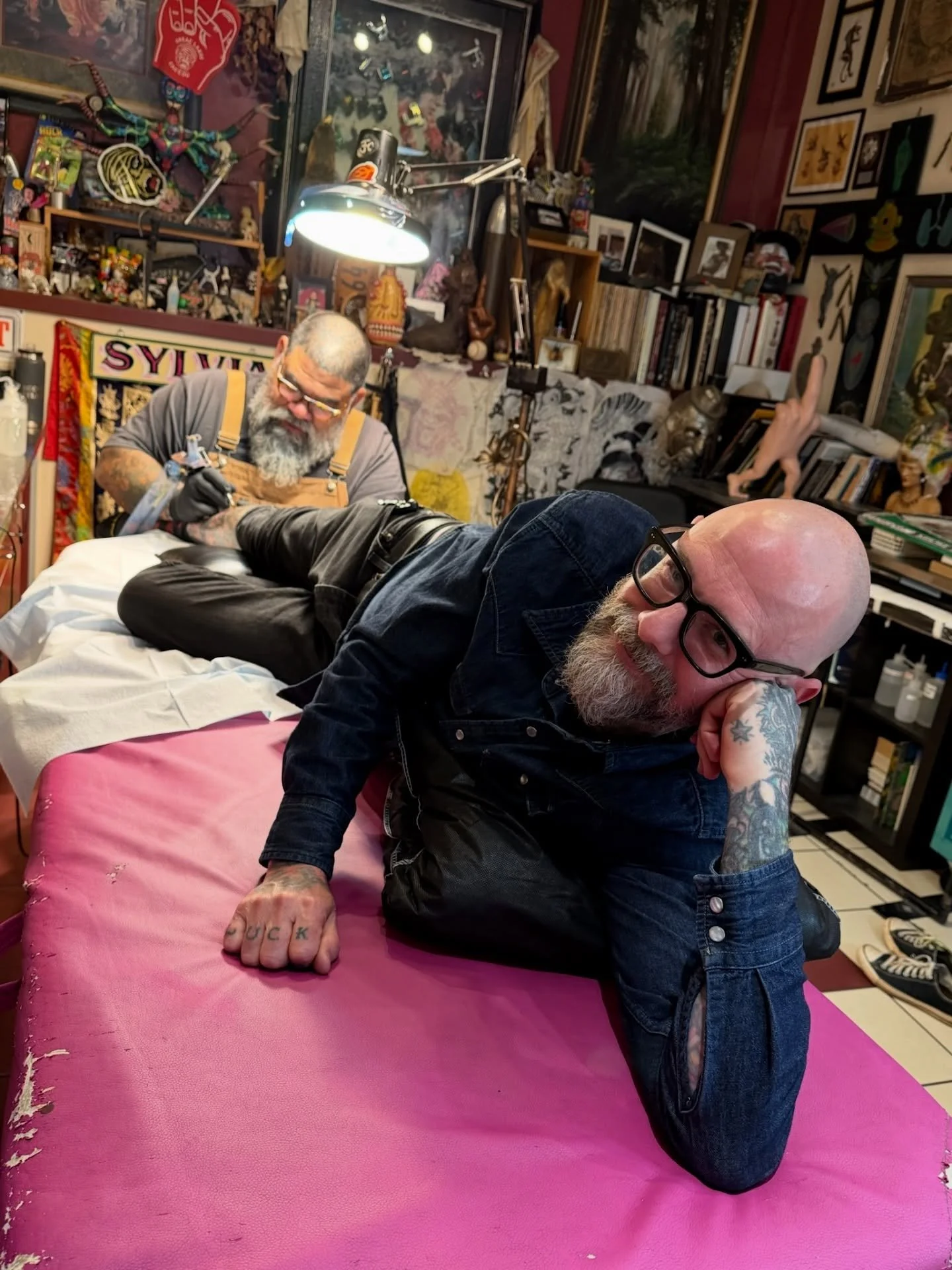 It&rsquo;s everyone&rsquo;s favorite couple &mdash; heterosexual life partners @jeffrassier and @scsylvia 

Second layer rose tattooed by Scott on Jeff. 

Black Heart Tattoo gets tattooed at Black Heart Tattoo. 

You want the best? Come get it from t