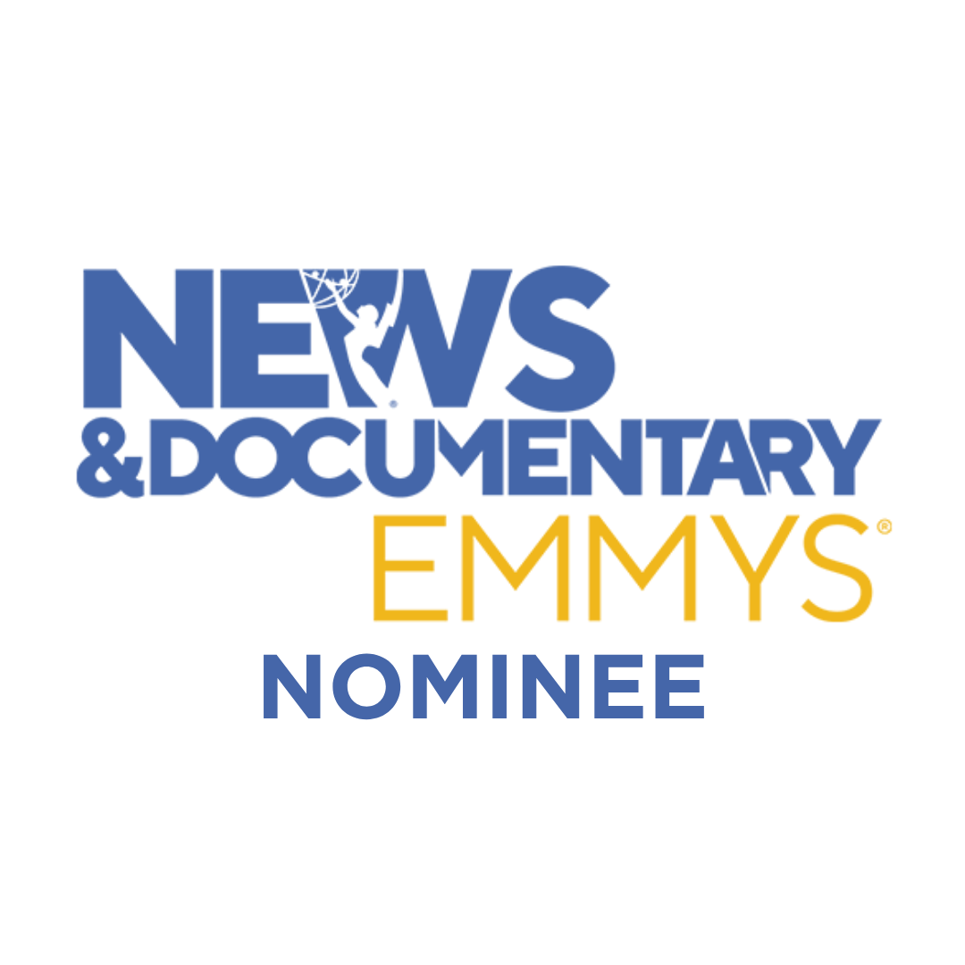 Text reading: News & Documentary Emmys Nominee