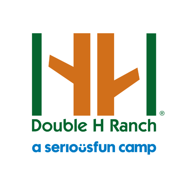 Green and orange Double H Ranch logo