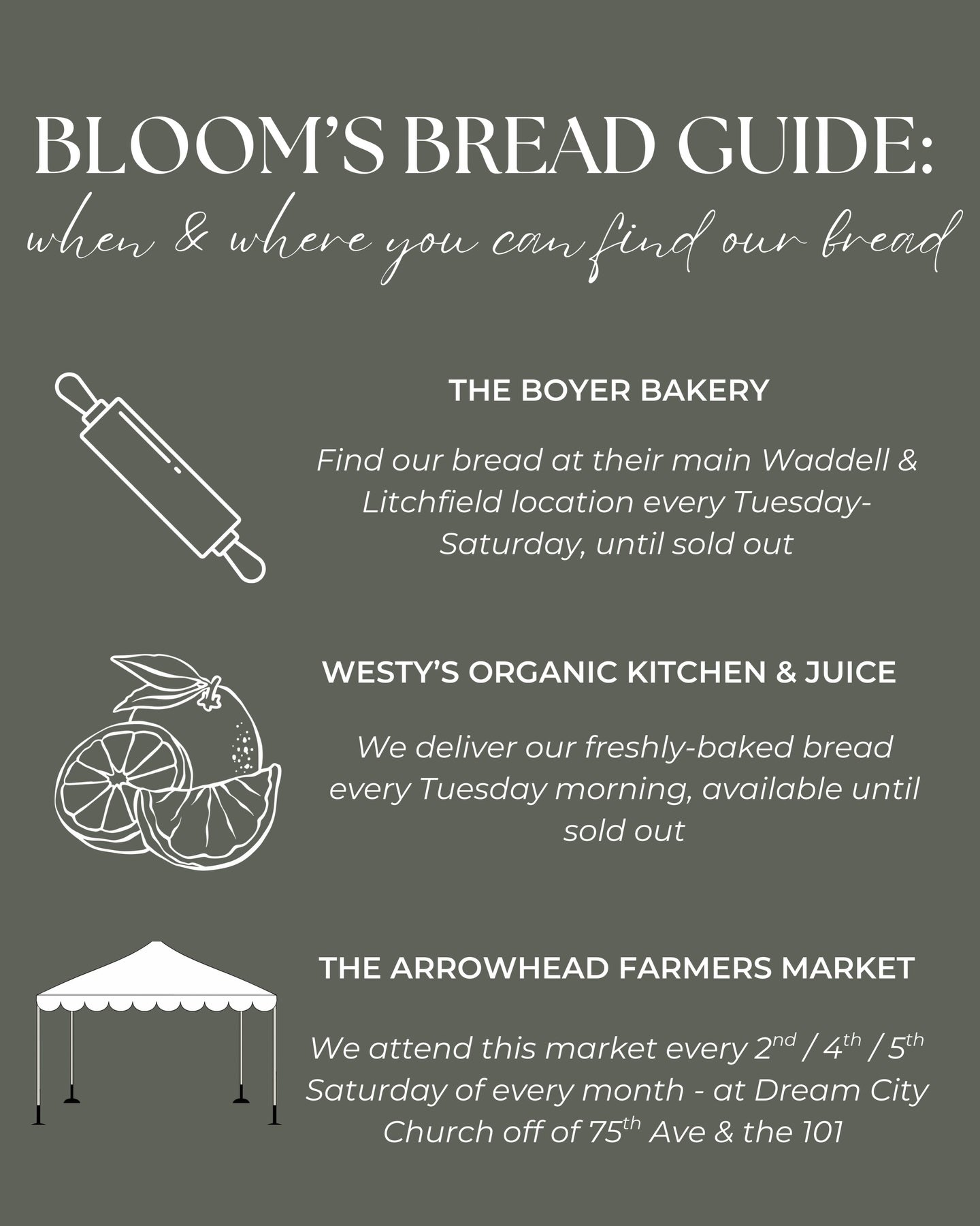 Updated Bread Guide! 🥖 ✨ 

(&amp; come spring time, hopefully we can add our Honor System Stand back in!)