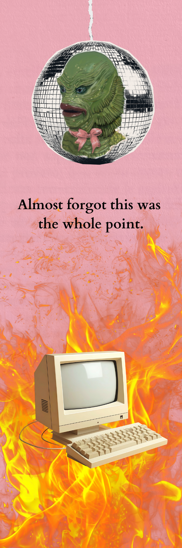 Pink Scrapbook Letter Collage Funny Quote Bookmark.png