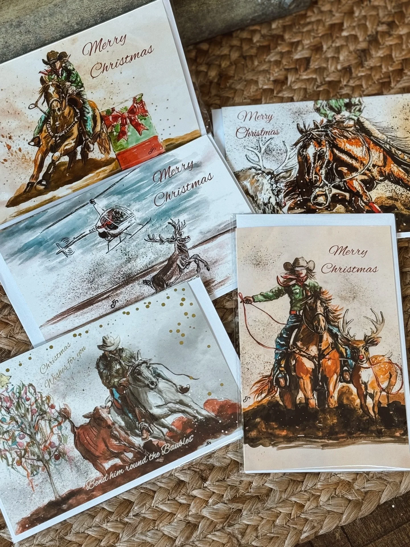 We just restocked our very popular @sharonfayersart Christmas cards! We&rsquo;re open all weekend for your last minute Xmas shopping 🎄